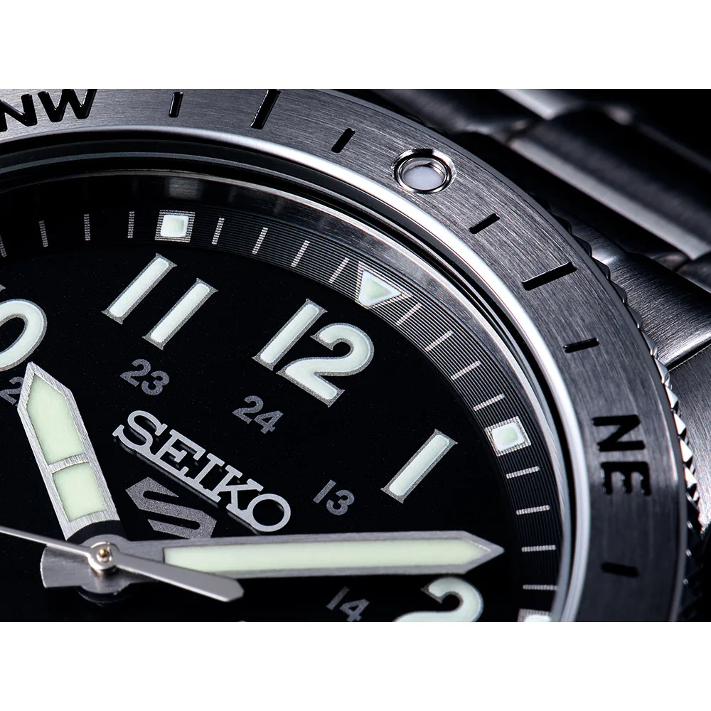 Seiko 5 Sports Field HDB007K1 Automatic Men's White Dial Compass Bezel Watch