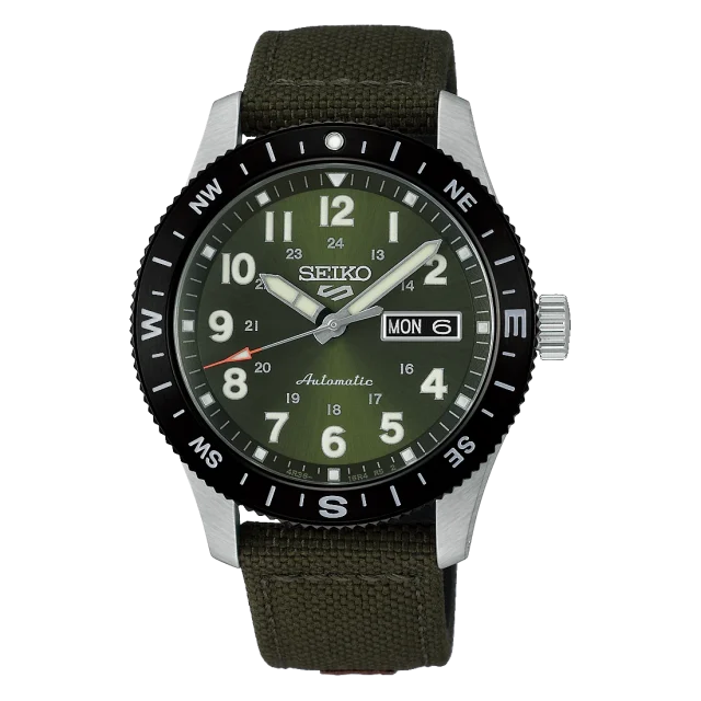 Seiko 5 Sports Field HDB008K1 Automatic Men's Green Dial Compass Bezel Watch