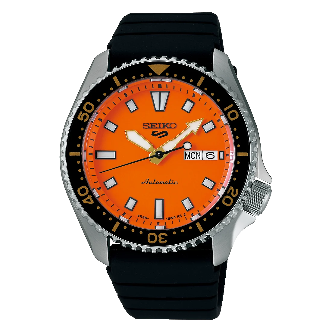 Seiko 5 Sports SKX Series Automatic Orange Dial 100m WR Watch - SRPL89K1