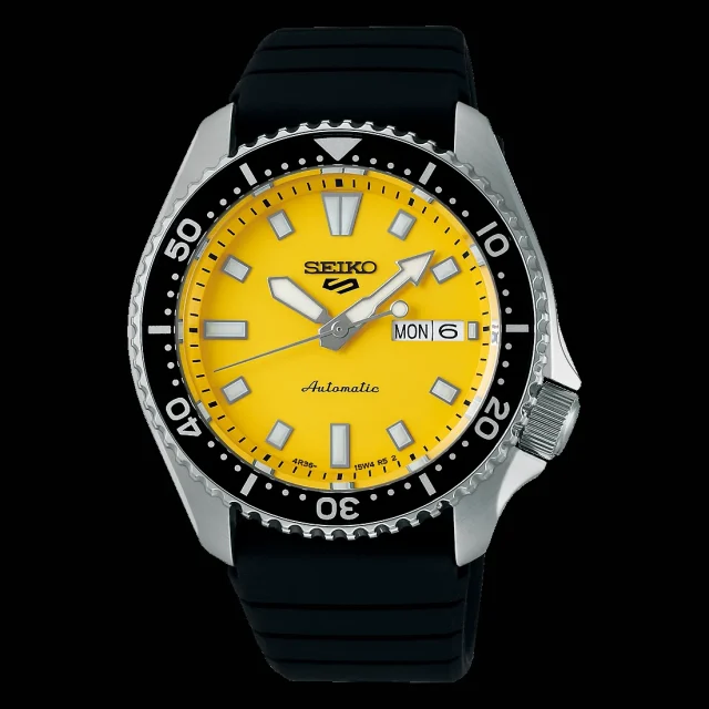 Seiko 5 Sports SKX Series Automatic Redux in Ki-iro Yellow Dial 100m WR Watch - SRPL87K1