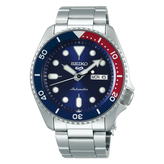 Seiko 5 Sports SRPD53K Automatic Men's Blue Dial Stainless Steel Watch