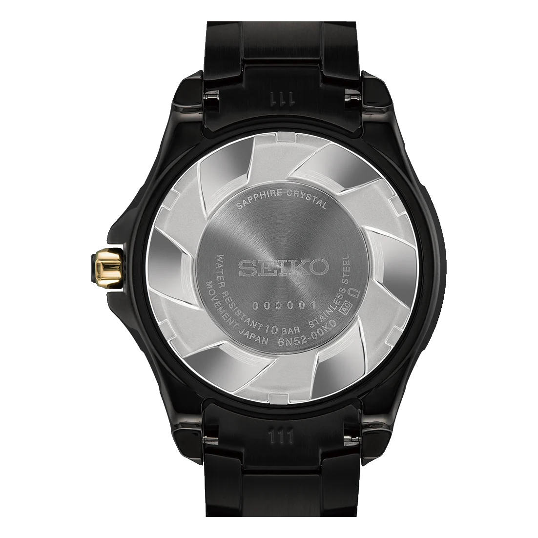 Seiko Coutura Quartz 100M WR Black Case, Strap & Dial Watch - SUR598P