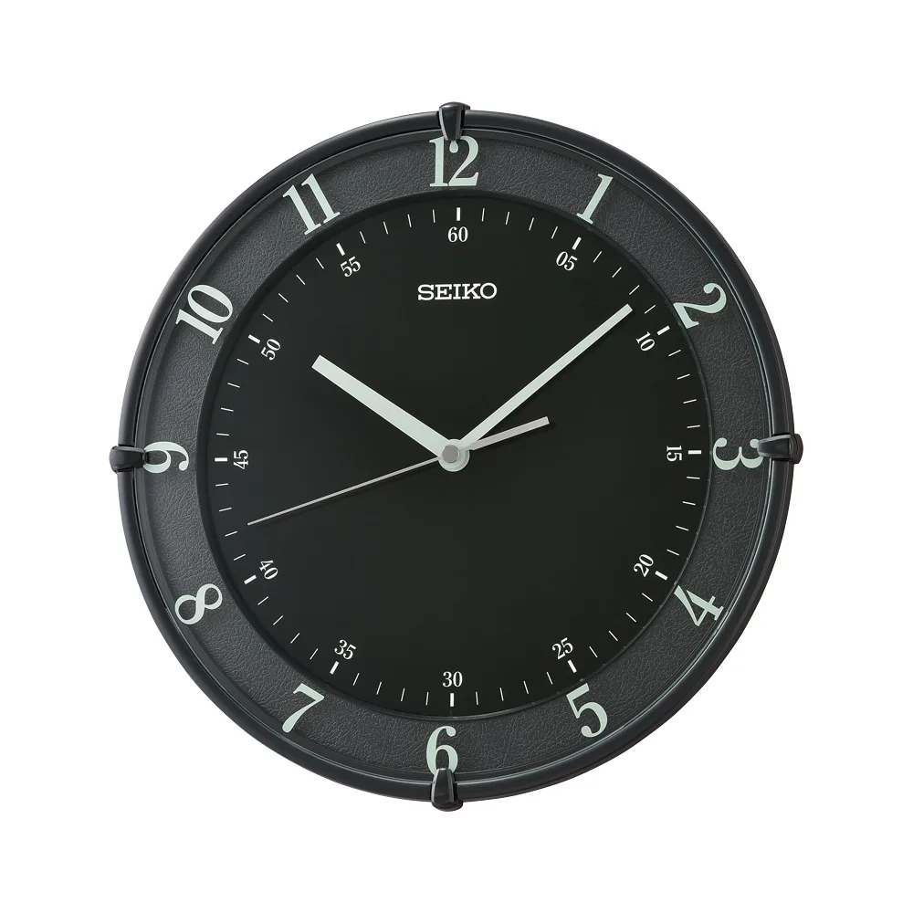 Seiko Decorator Plastic Black Colour Case Black Dial Wall Clock - QXA805-K