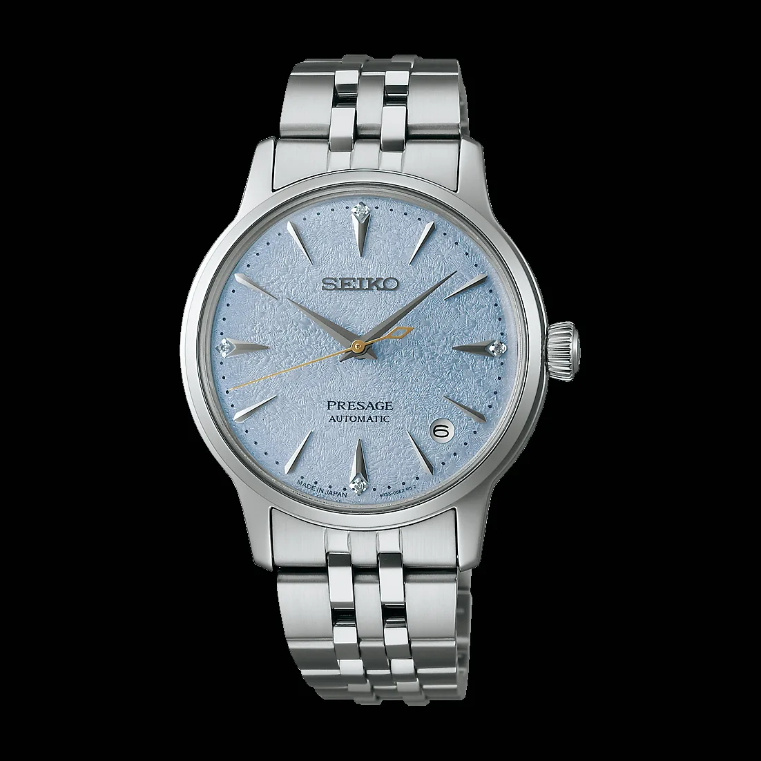 Seiko Ladies Presage Automatic ‘Frozen Skydiving’ Diamond Cocktail Time 34mm Watch - SRPL61J1