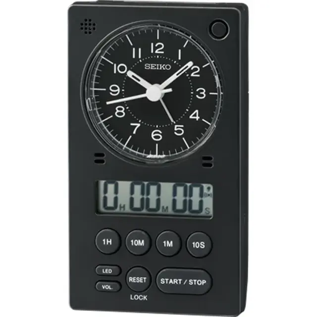 Seiko Multi Function Black Colour Table Clock