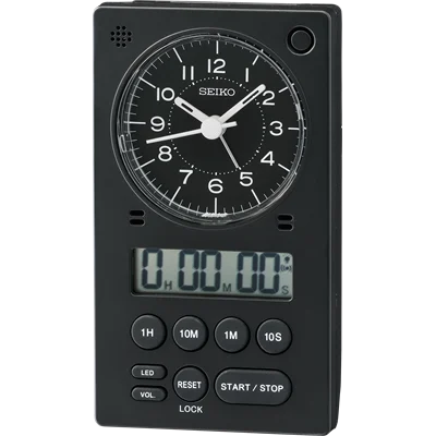 Seiko Multi Function Black Colour Table Clock