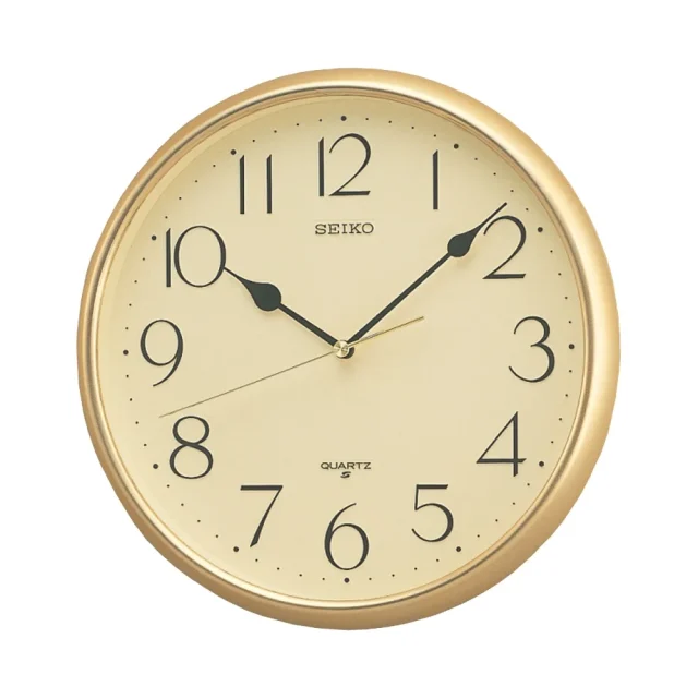 Seiko Office Gold Case Champage Dial Wall Clock - QXA001-G