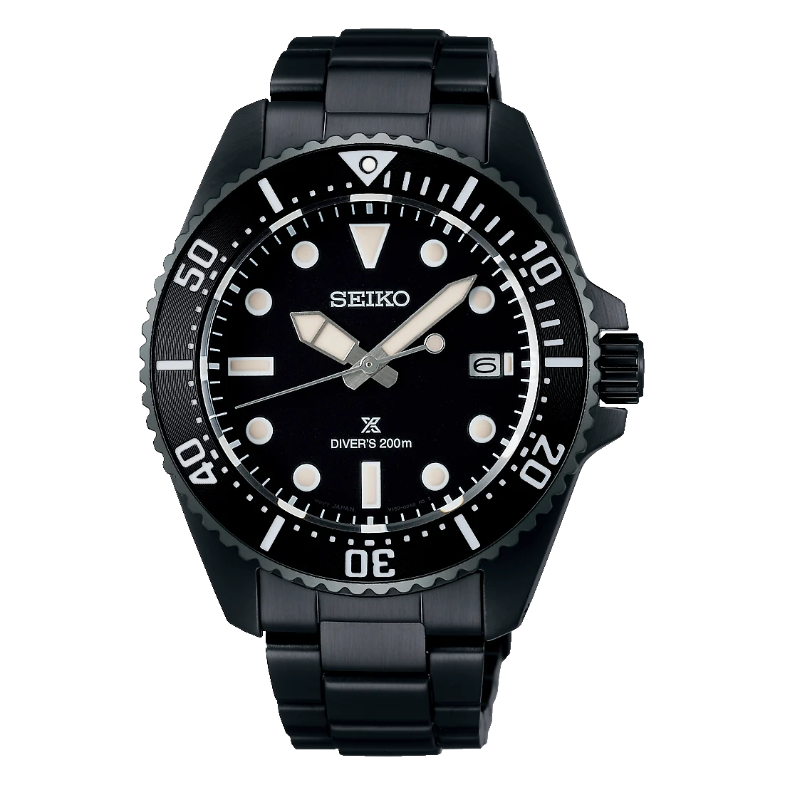 SEIKO Prospex Solar Divers 41mm in All Black Watch - SNE599P1