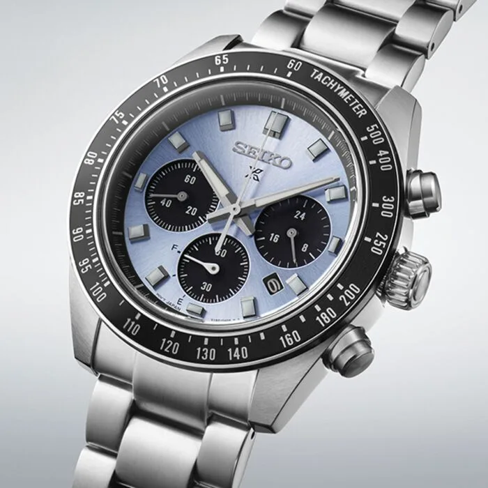 Seiko Prospex SSC935P1 Steel Blue 41mm Solar Chronograph Watch – Solar V192, Sapphire, 100m WR