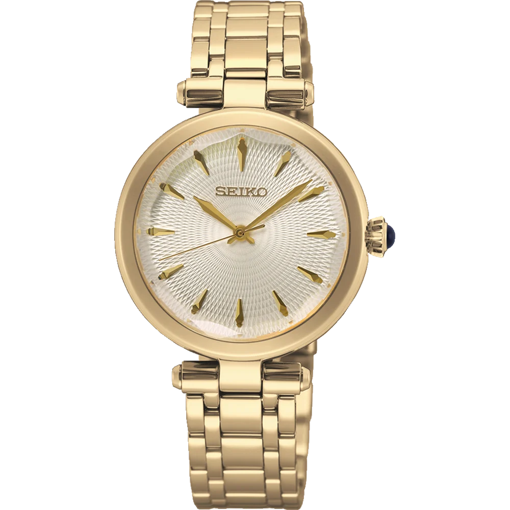 Seiko Quartz Ladies Gold Tone Case & Dial Watch - SRZ554P1