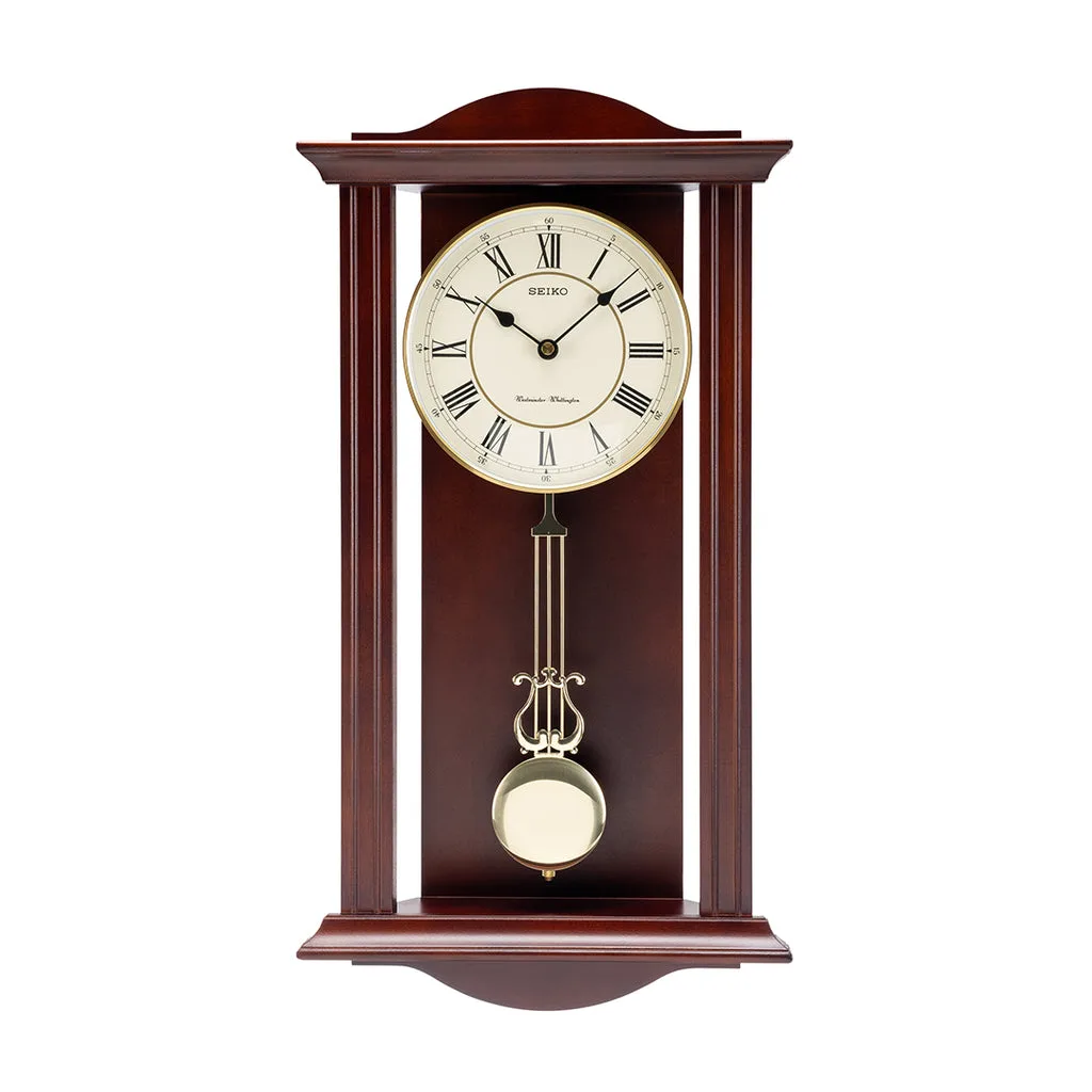 Seiko QXH072B Wooden Pendulum Chiming Wall Clock – Westminster & Whittington Melody
