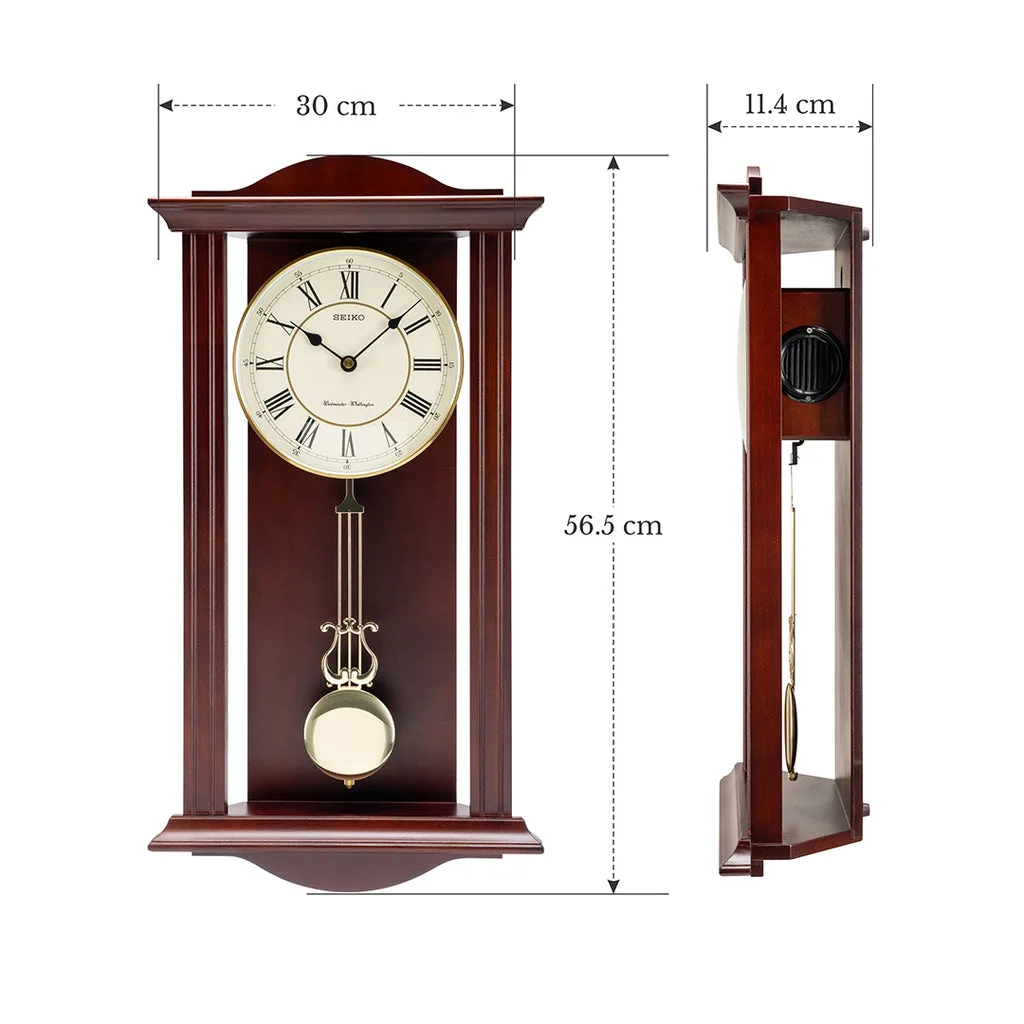 Seiko QXH072B Wooden Pendulum Chiming Wall Clock – Westminster & Whittington Melody
