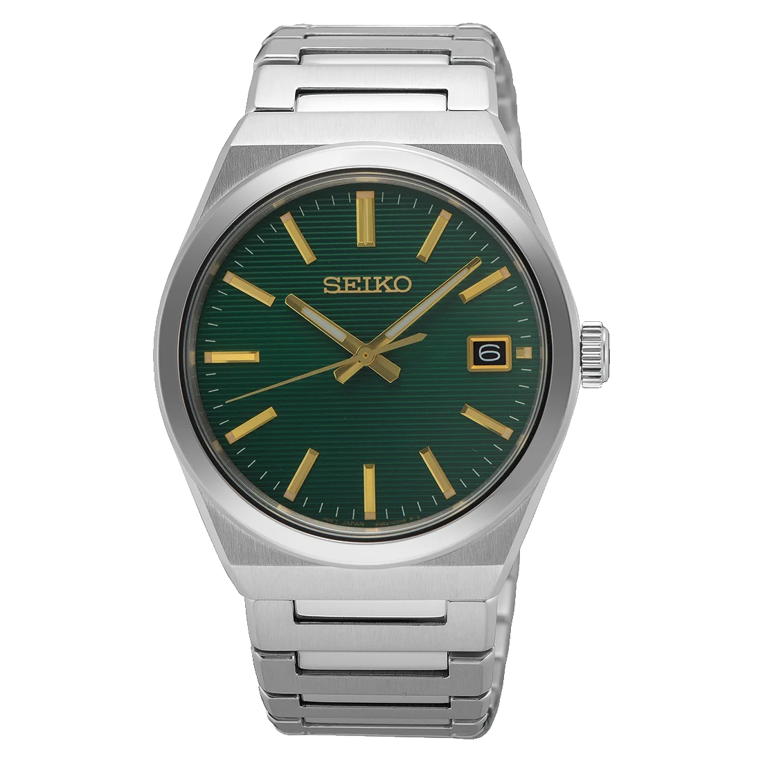 Seiko SUR601P1 — Green Dial Stainless Steel Classic Watch (Quartz, 100m)