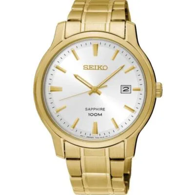 Seiko SXDG92P1 Women’s Classic Gold-Tone Stainless Steel Bracelet Watch – 29 mm, Sapphire Crystal, 100 m Water Resistant