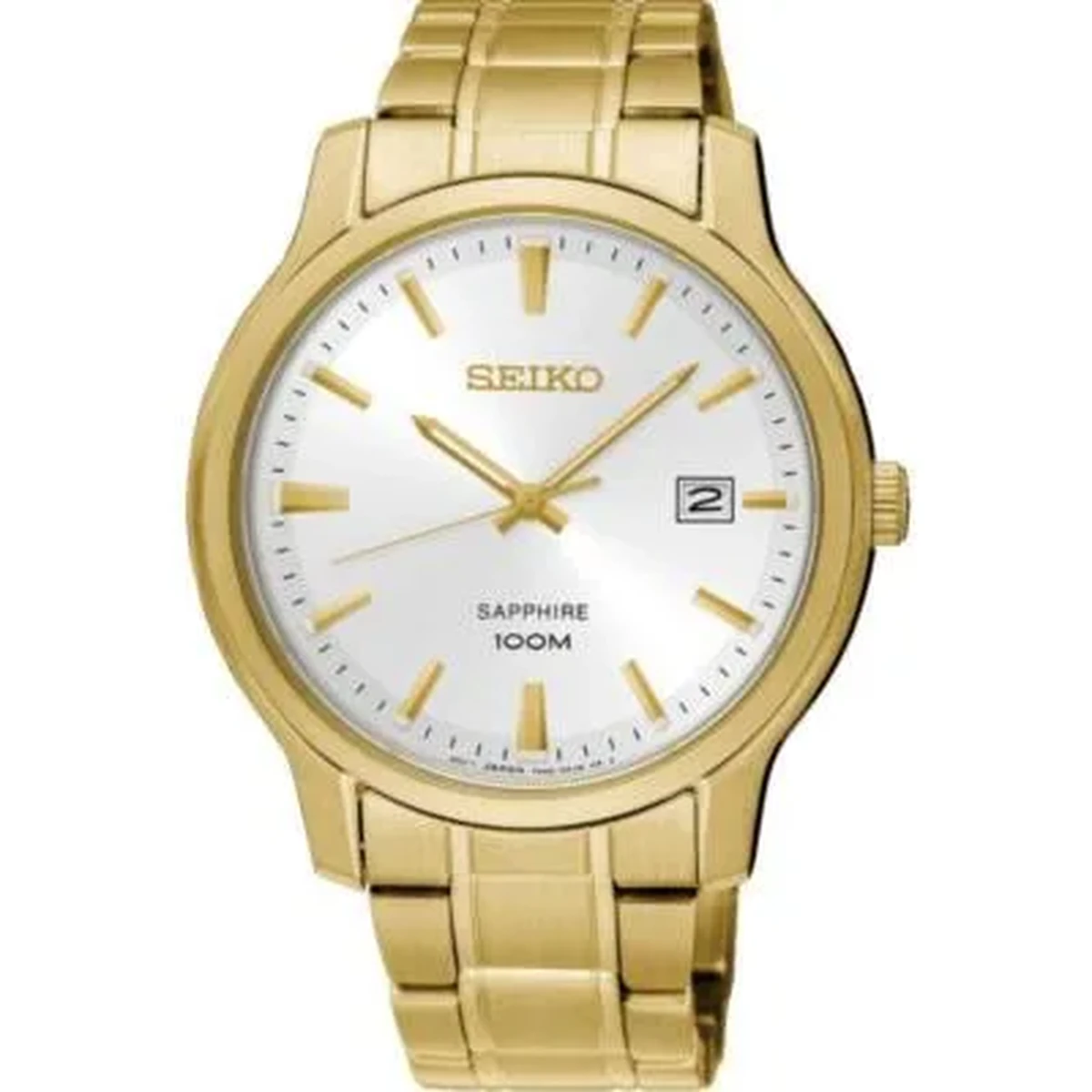 Seiko SXDG92P1 Women’s Classic Gold-Tone Stainless Steel Bracelet Watch – 29 mm, Sapphire Crystal, 100 m Water Resistant