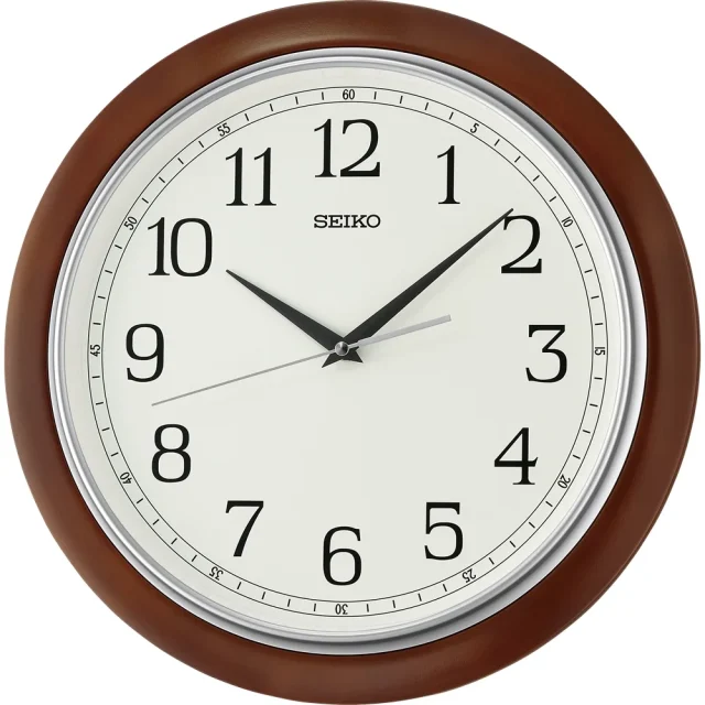 Seiko Wooden Case White Dial Clock - QXA813-B
