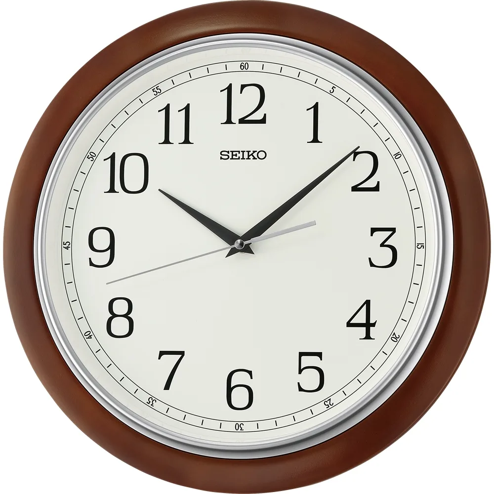 Seiko Wooden Case White Dial Clock - QXA813-B