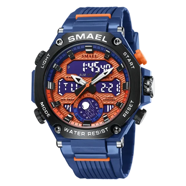 SMAEL Digital/Analog Men's Watch with Multifunction - Blue