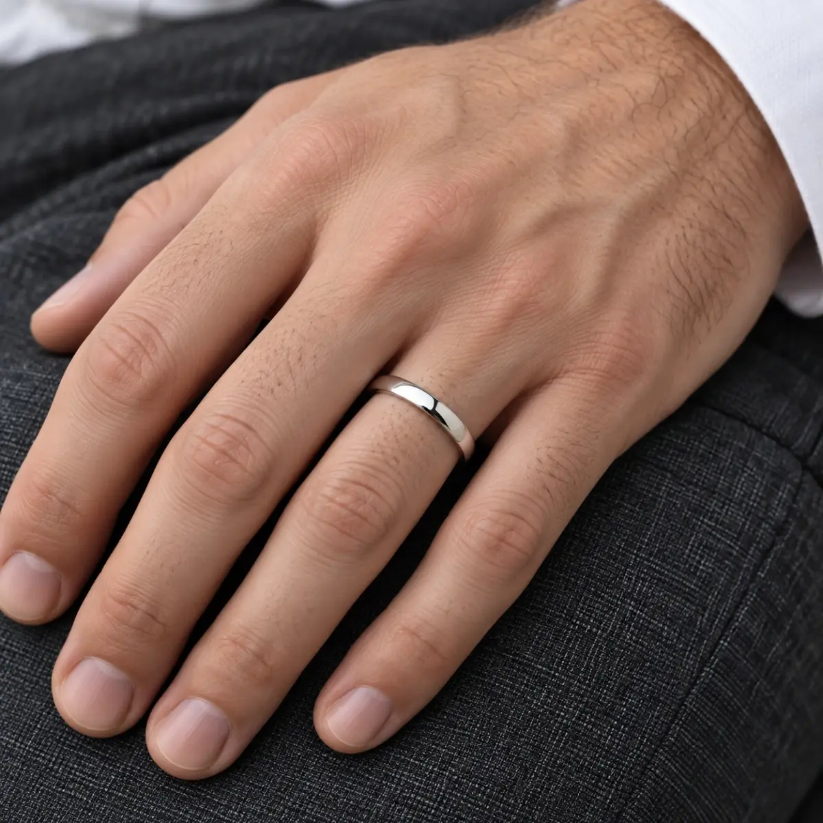 Solid Sterling Silver 3mm Half Round Plain Wedding Band – 925 Silver - SS3MM