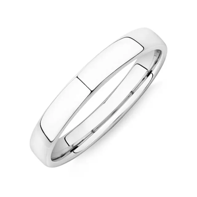 Solid Sterling Silver 3mm Half Round Plain Wedding Band – 925 Silver - SS3MM