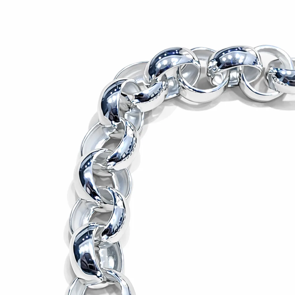Solid Sterling Silver Belcher Bracelet – 11.30mm Luxury Statement Links with Bolt Ring Clasp