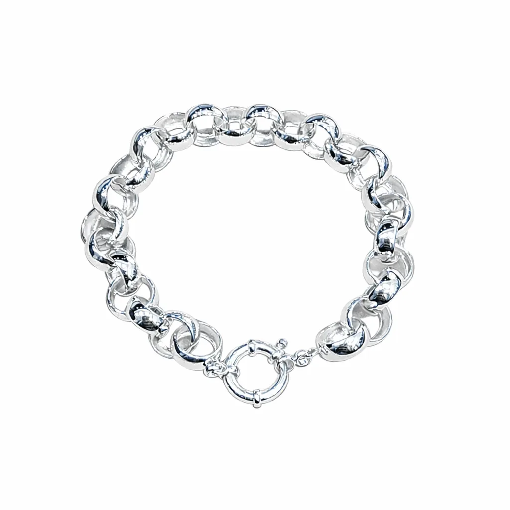 Solid Sterling Silver Belcher Bracelet – 11.30mm Luxury Statement Links with Bolt Ring Clasp