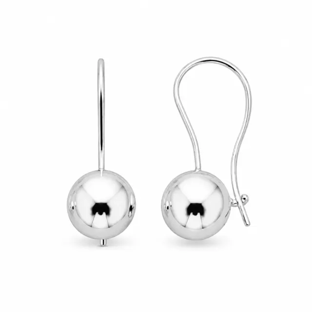 Sterling Silver 10mm Euroball Earrings