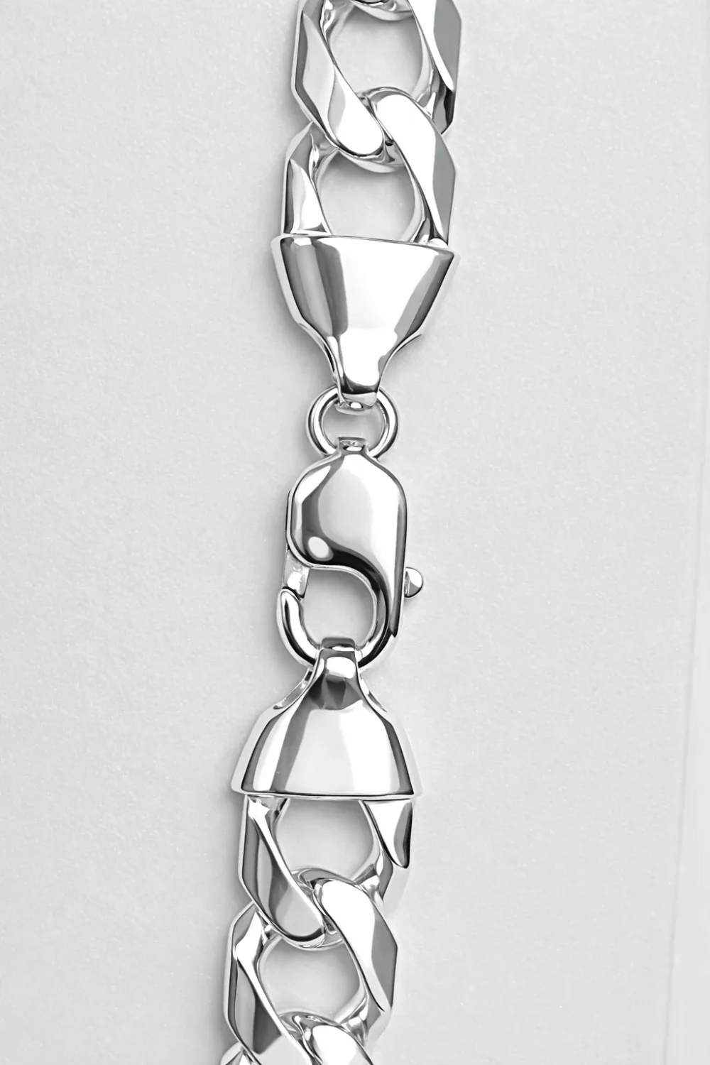 Sterling Silver 12.50mm Cuban Link Chain Necklace – High Polish – 18mm Parrot Clasp - SSCYBA87