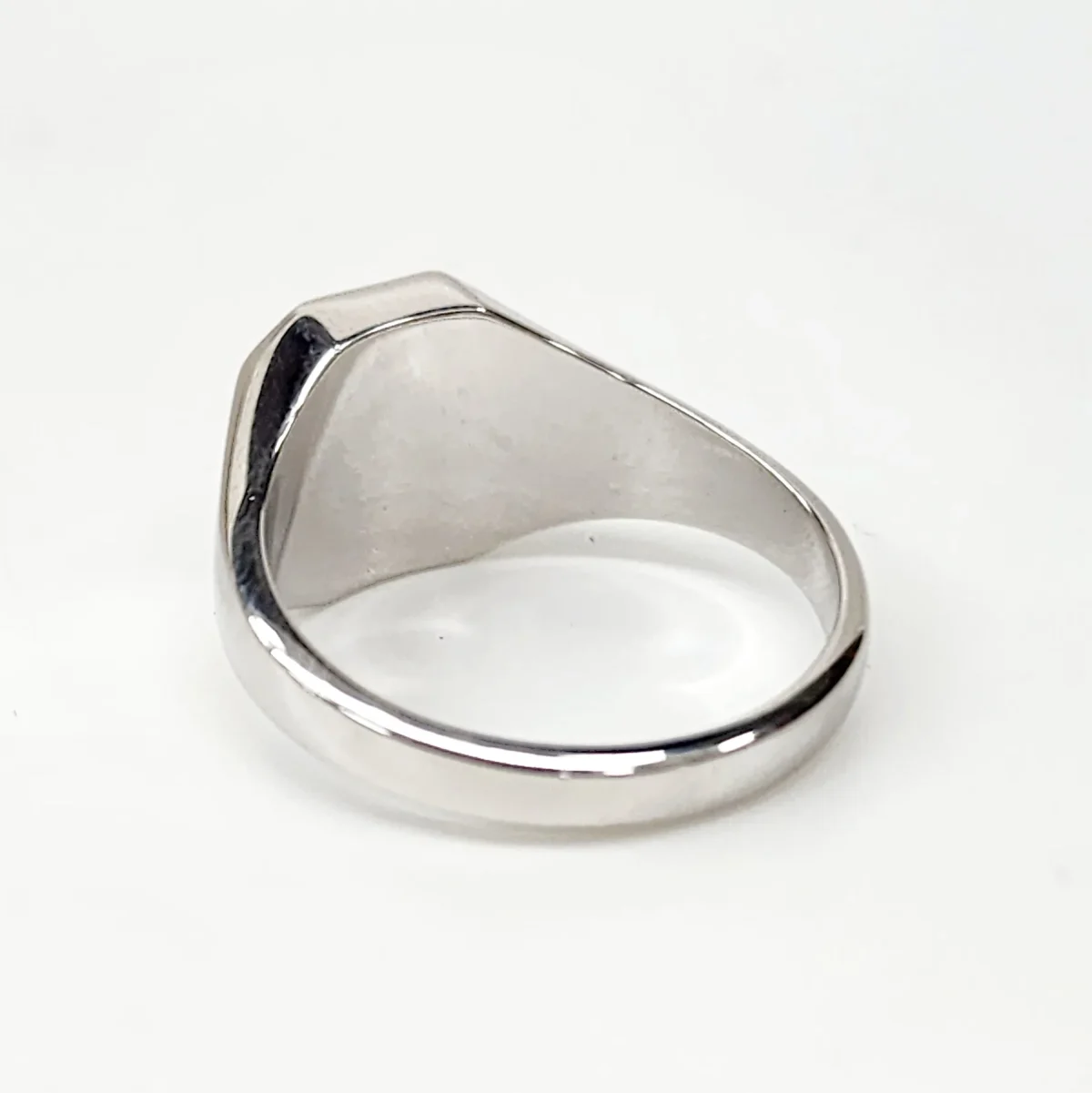 Sterling Silver 14 x 12mm Octagon Black Onyx Signet Ring