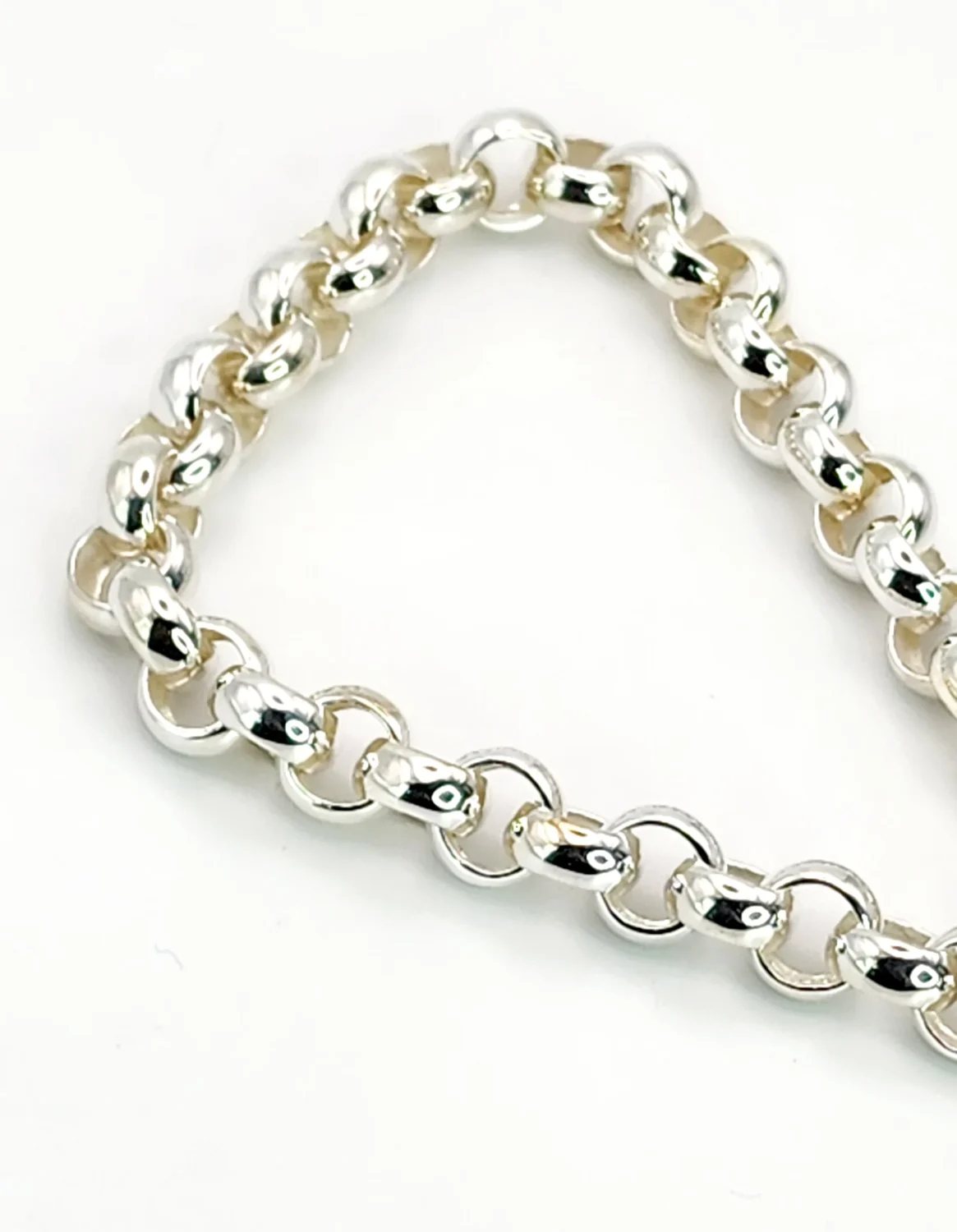 Sterling Silver 19cm Belcher Bracelet With Filigree Heart Padlock SKU-CYBA80