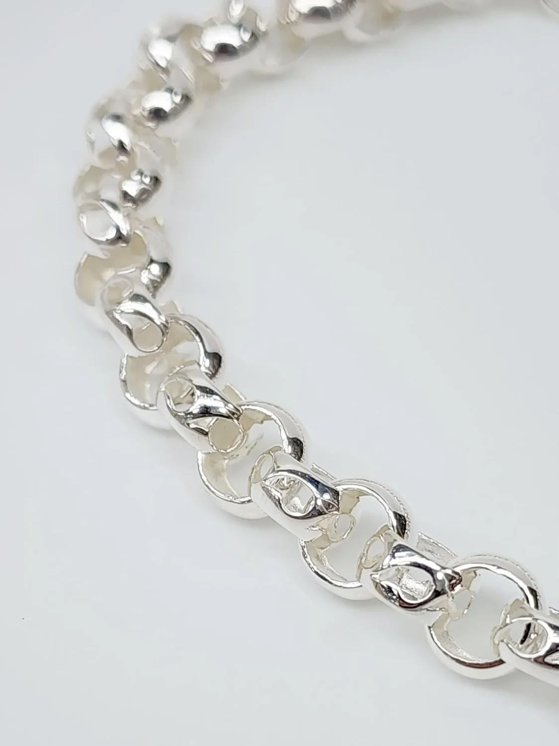 Sterling Silver 19cm Filigree Belcher Bracelet With Puff Heart Padlock - S/S-CYBA56-19CM