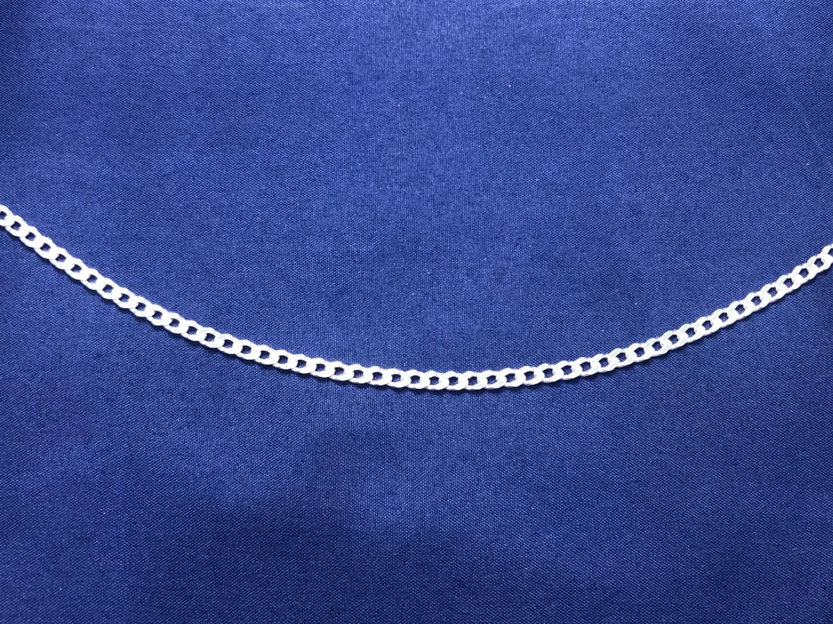 Sterling Silver FCD80 Flat Diamond Cut Curb Chain