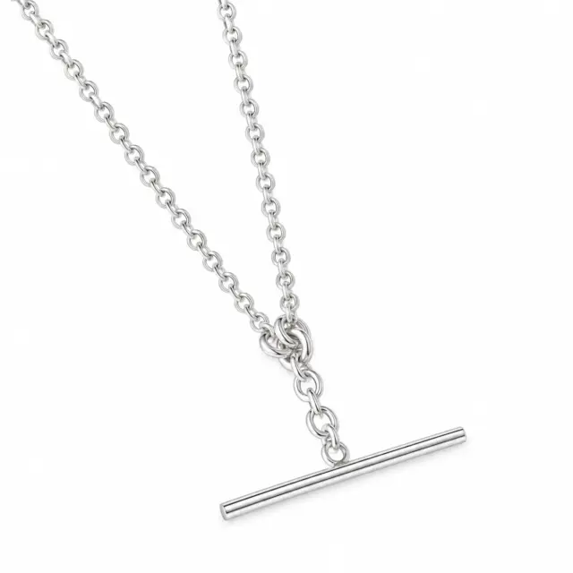 Sterling Silver 45cm Belcher Chain with 21mm FOB Pendant - 5N0022