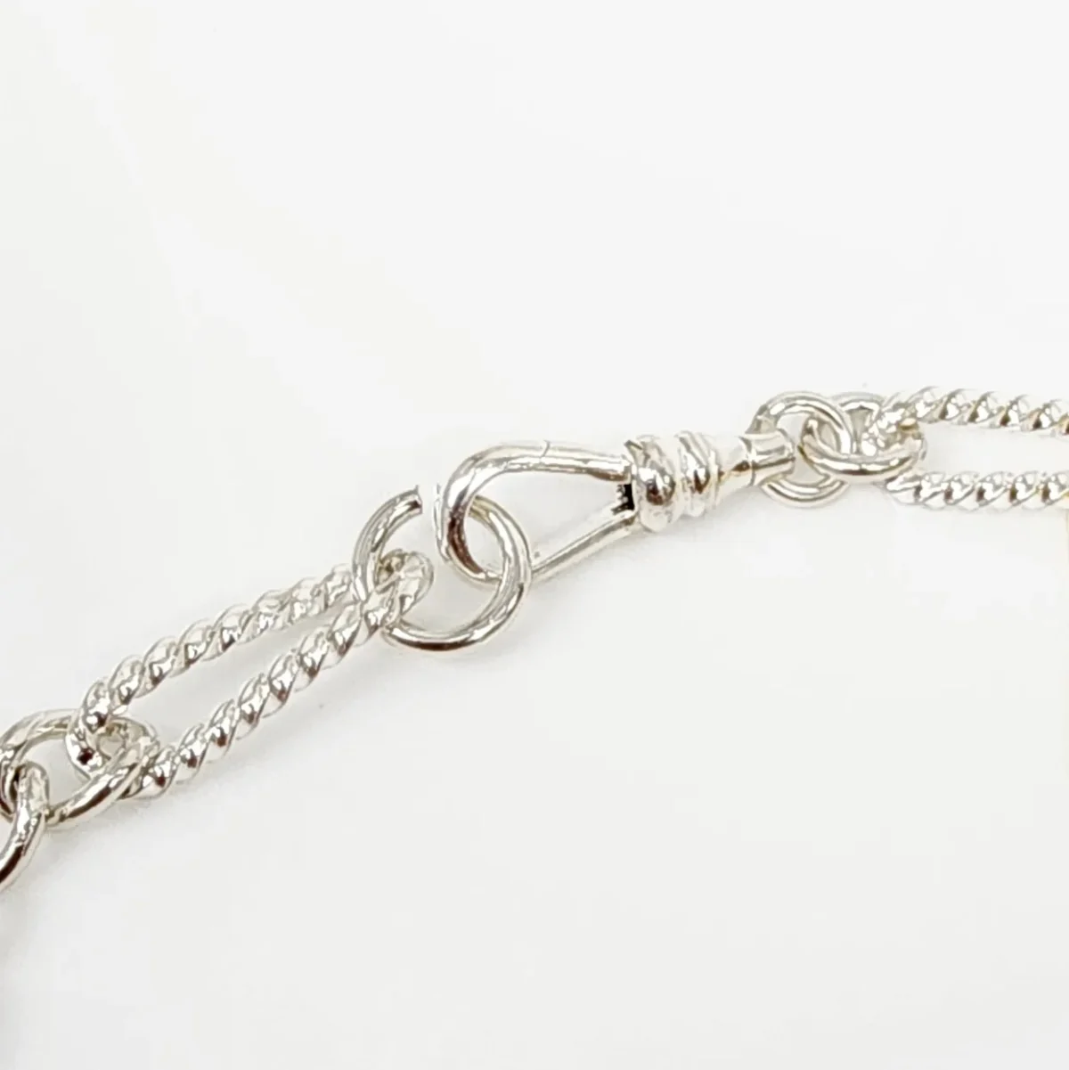 Sterling Silver 50cm Figaro Chain Necklace with T-Bar Pendant - SNK3-TWIST