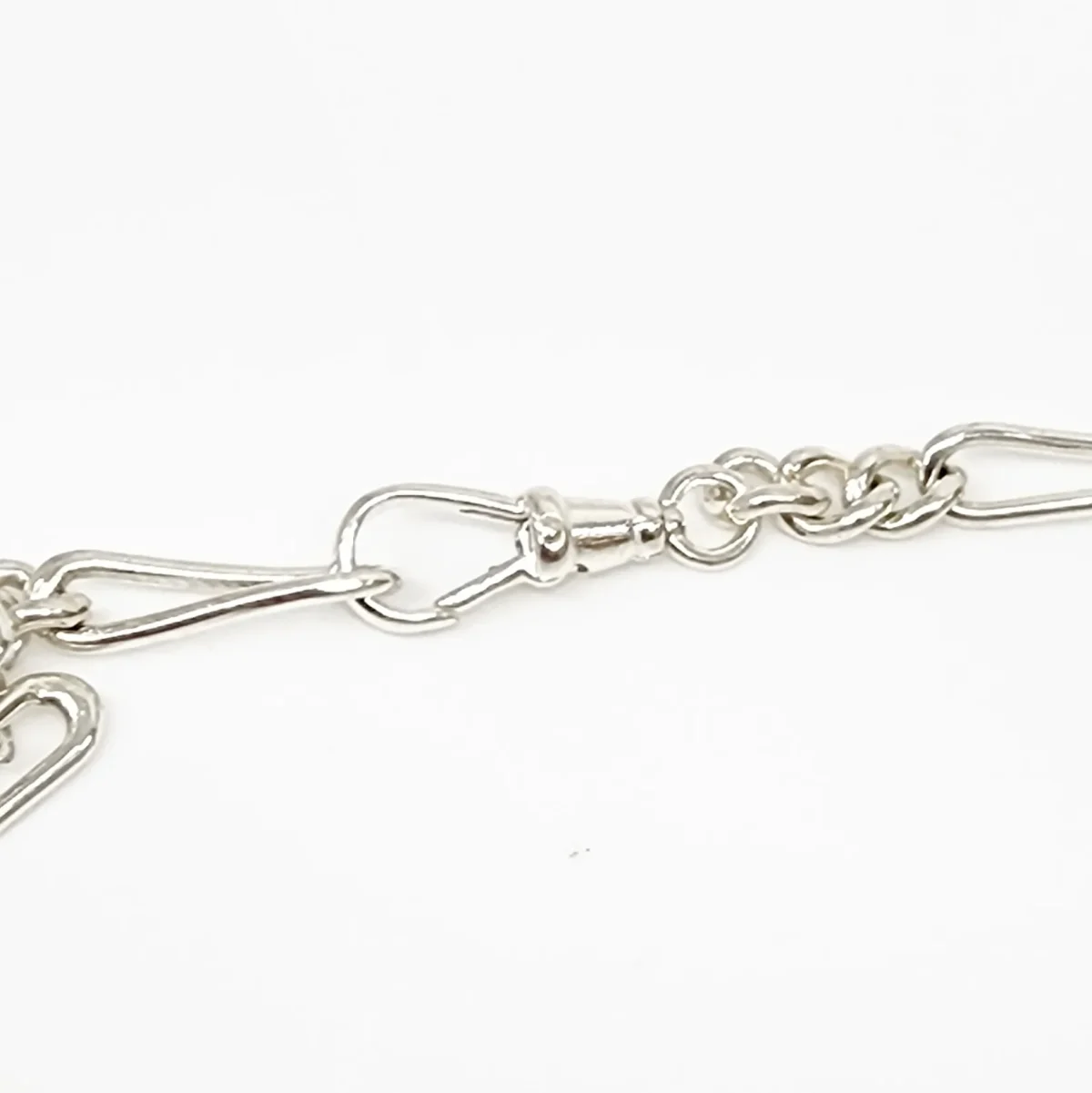 Sterling Silver 55cm Figaro Chain Necklace with T-Bar Pendant - SNK3