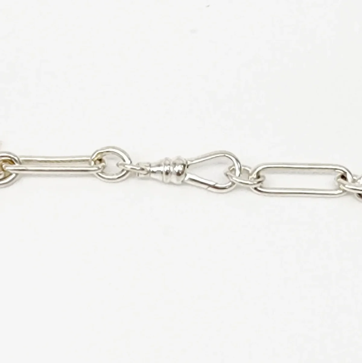Sterling Silver 55cm Paperclip Necklace with T-Bar Pendant - SNK5