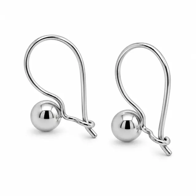 Sterling Silver 5mm Round Euroball Earrings