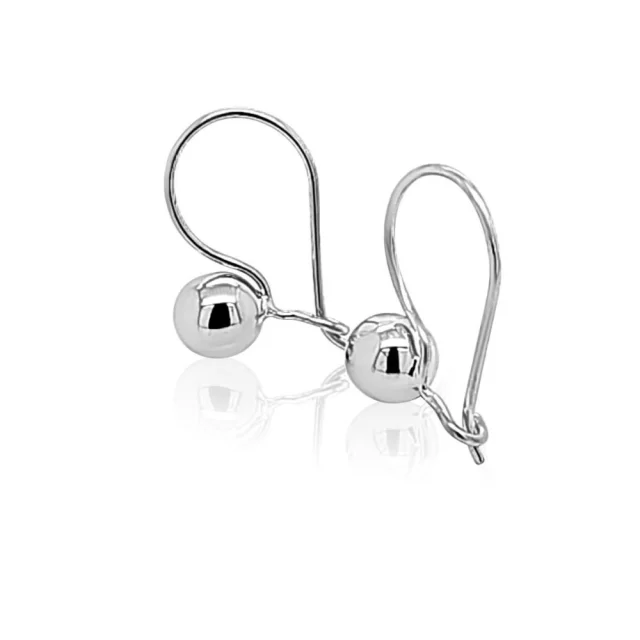 Sterling Silver 6mm Round Euroball Earrings