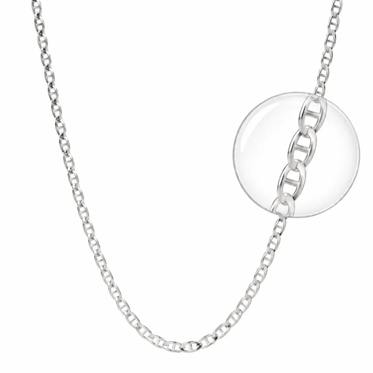 Sterling Silver AND100 Diamond-Cut Anchor Chain with Lobster Catch