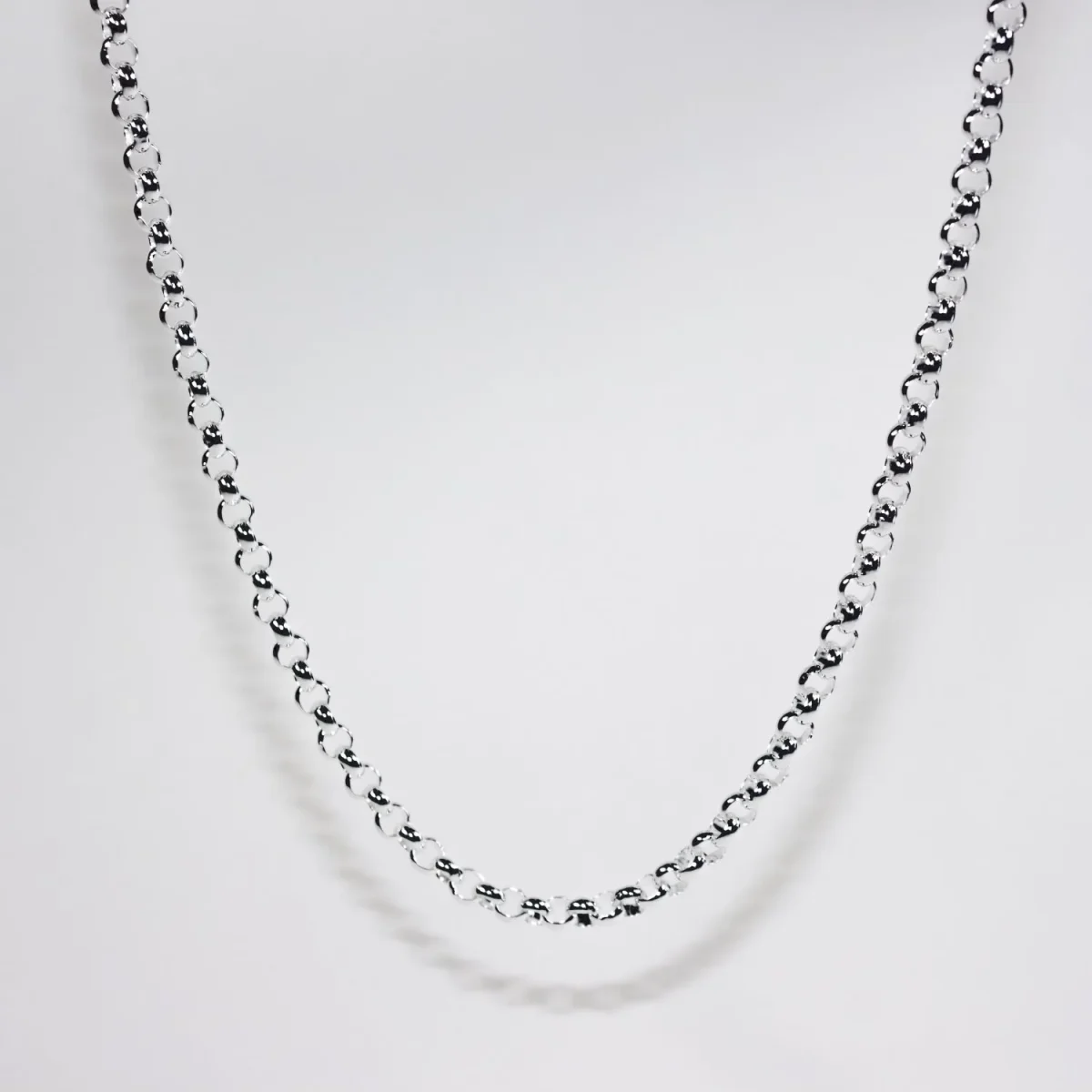 Sterling Silver B3 Round Belcher Chain with Parrot Clasp