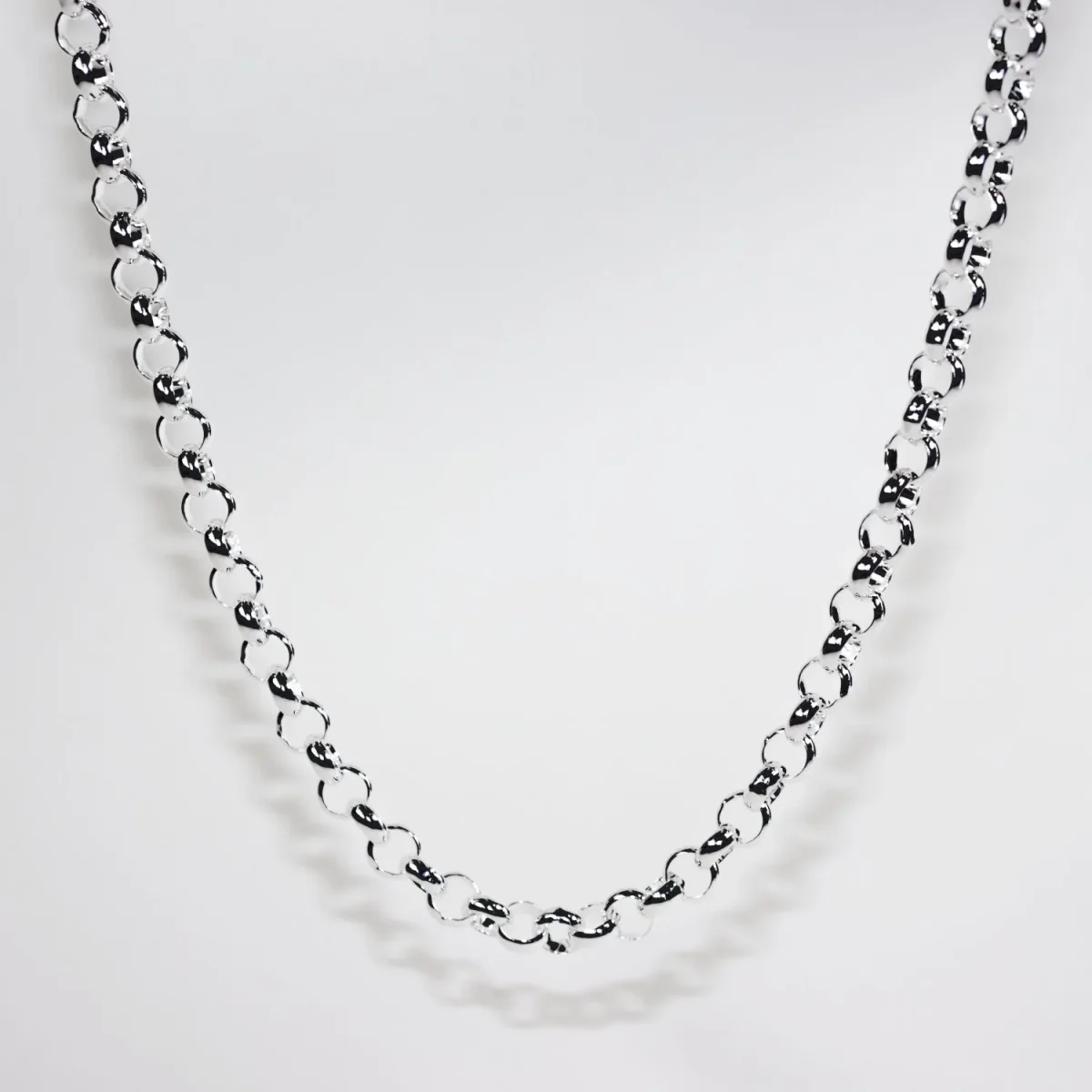 Sterling Silver B4 Round Belcher Chain with Parrot Clasp