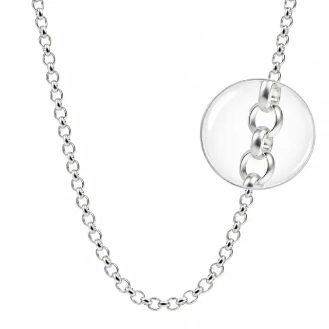 Sterling Silver BO2 Oval Belcher Chain with Parrot Clasp