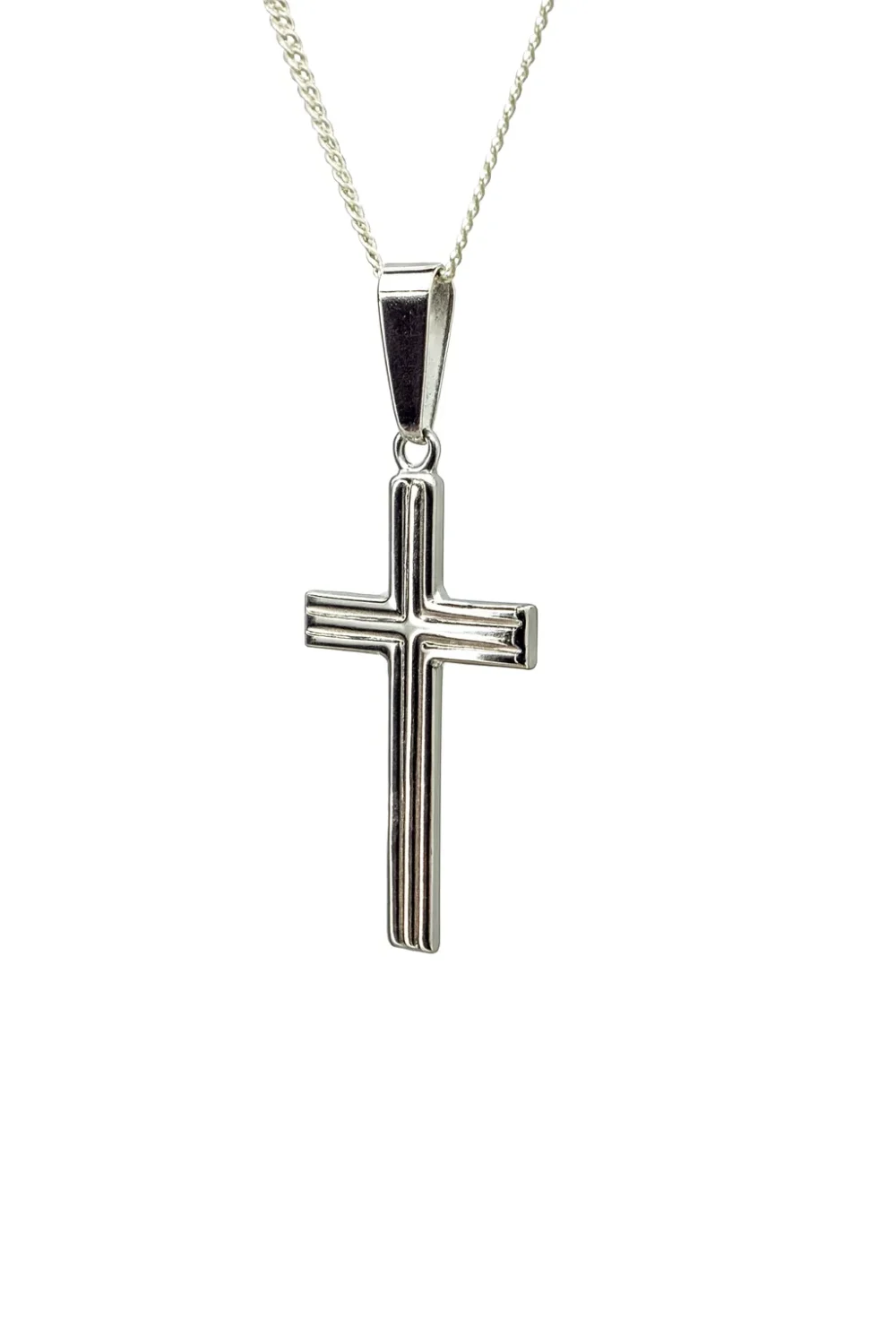 Sterling Silver Cross Pendant with Complimentary Chain - S105310P/10
