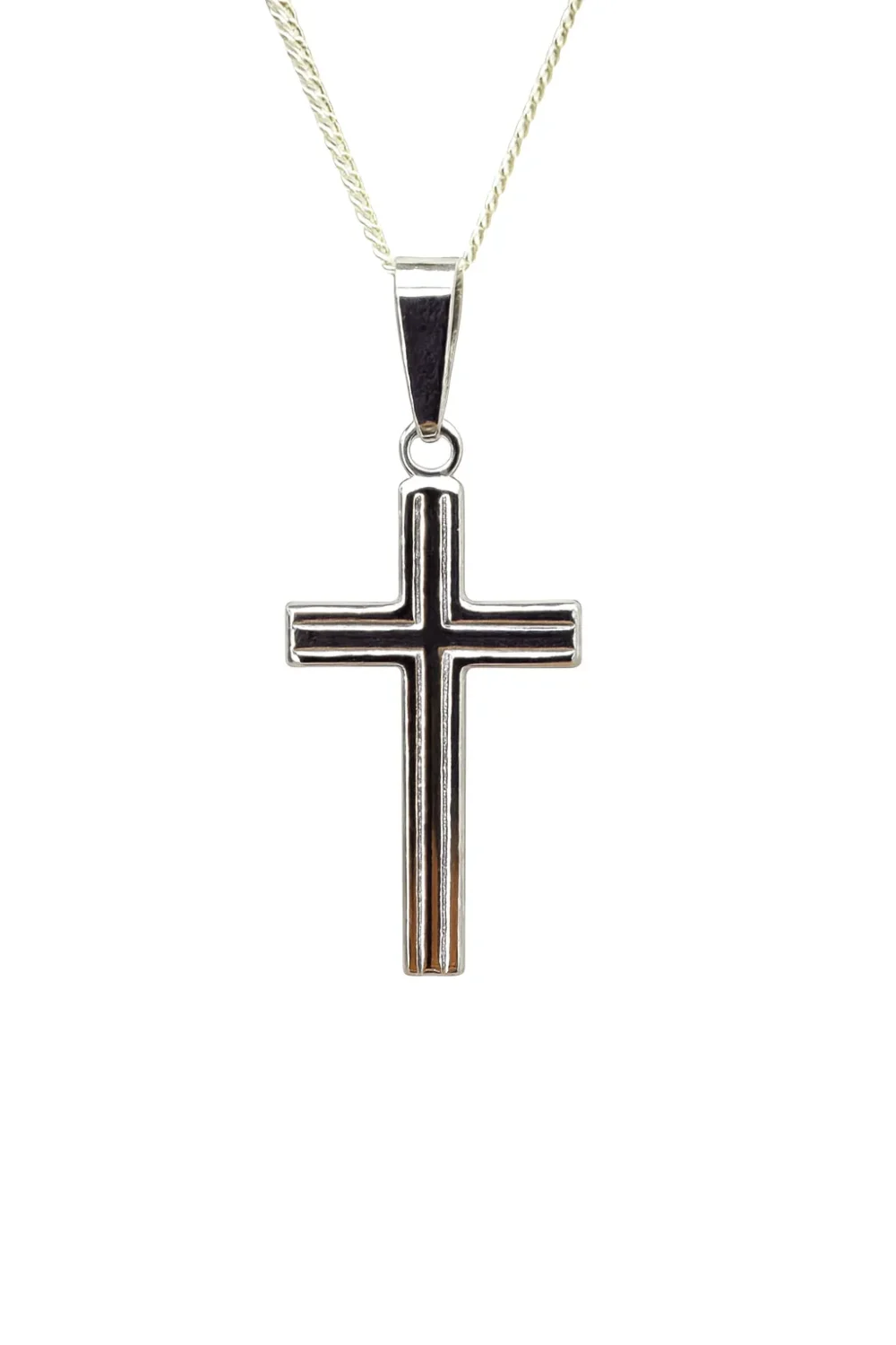 Sterling Silver Cross Pendant with Complimentary Chain - S105310P/10