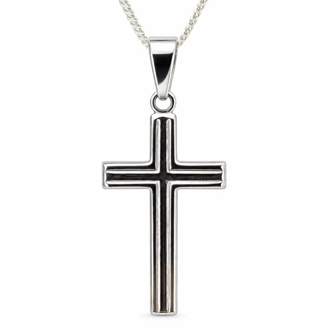 Sterling Silver Cross Pendant with Complimentary Chain - S105310P/10