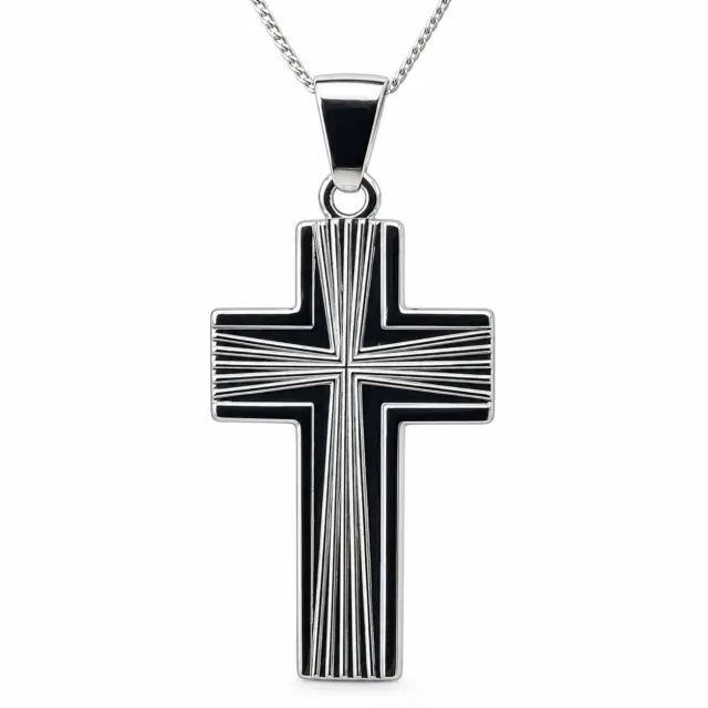 Sterling Silver Cross Pendant with Complimentary Chain - S105381P/9