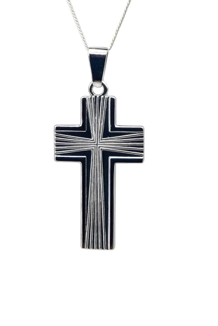 Sterling Silver Cross Pendant with Complimentary Chain - S105381P/9