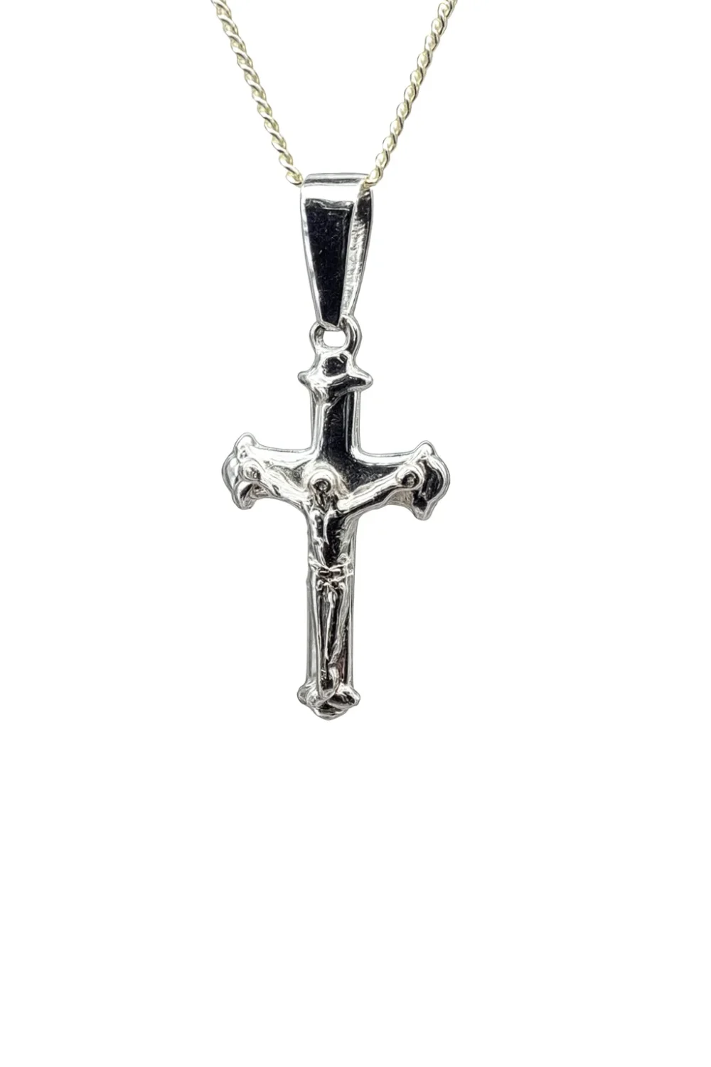 Sterling Silver Crucific Cross Pendant with Complimentary Chain - S105417P/5