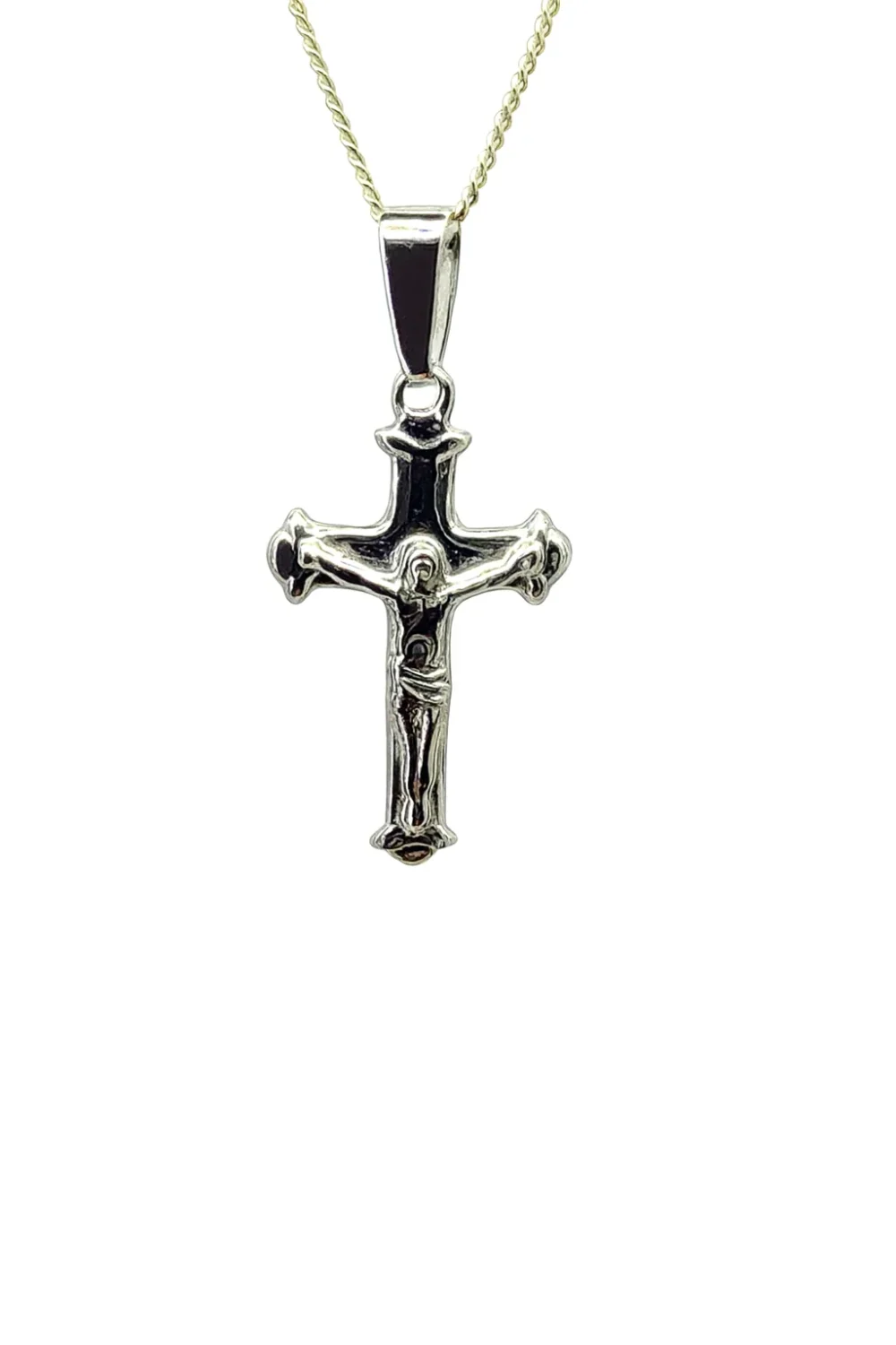 Sterling Silver Crucific Cross Pendant with Complimentary Chain - S105417P/5