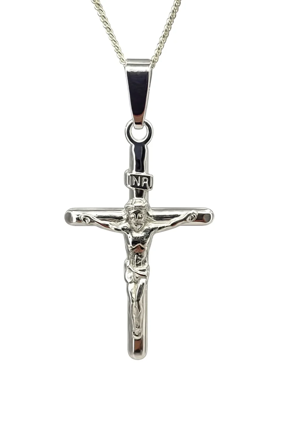 Sterling Silver Crucific Cross Pendant with Complimentary Chain - S113226P/7